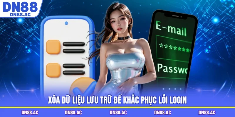 Xóa dữ liệu lưu trữ để khắc phục lỗi login